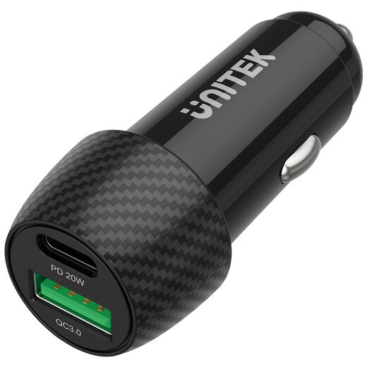 ÎNCĂRCĂTOR AUTO UNITEK 38W, USB-A USB-C, QC3.0, P1400A
