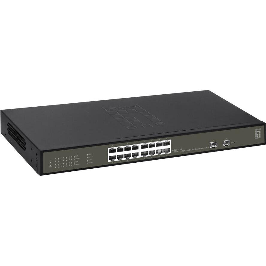 16x GE GES-2118P     2xGSFP 19 230W 16xPoE+