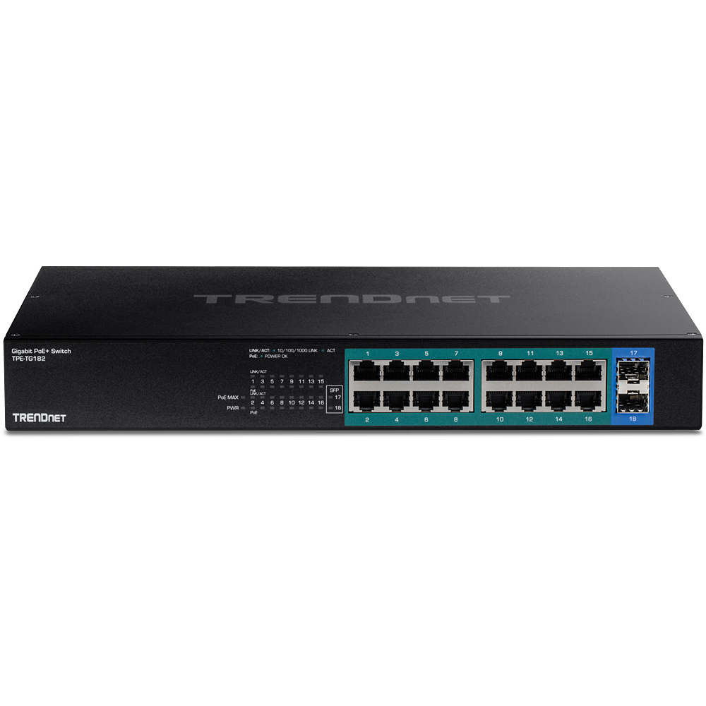 18-Port Gigabit PoE+ (240W)
