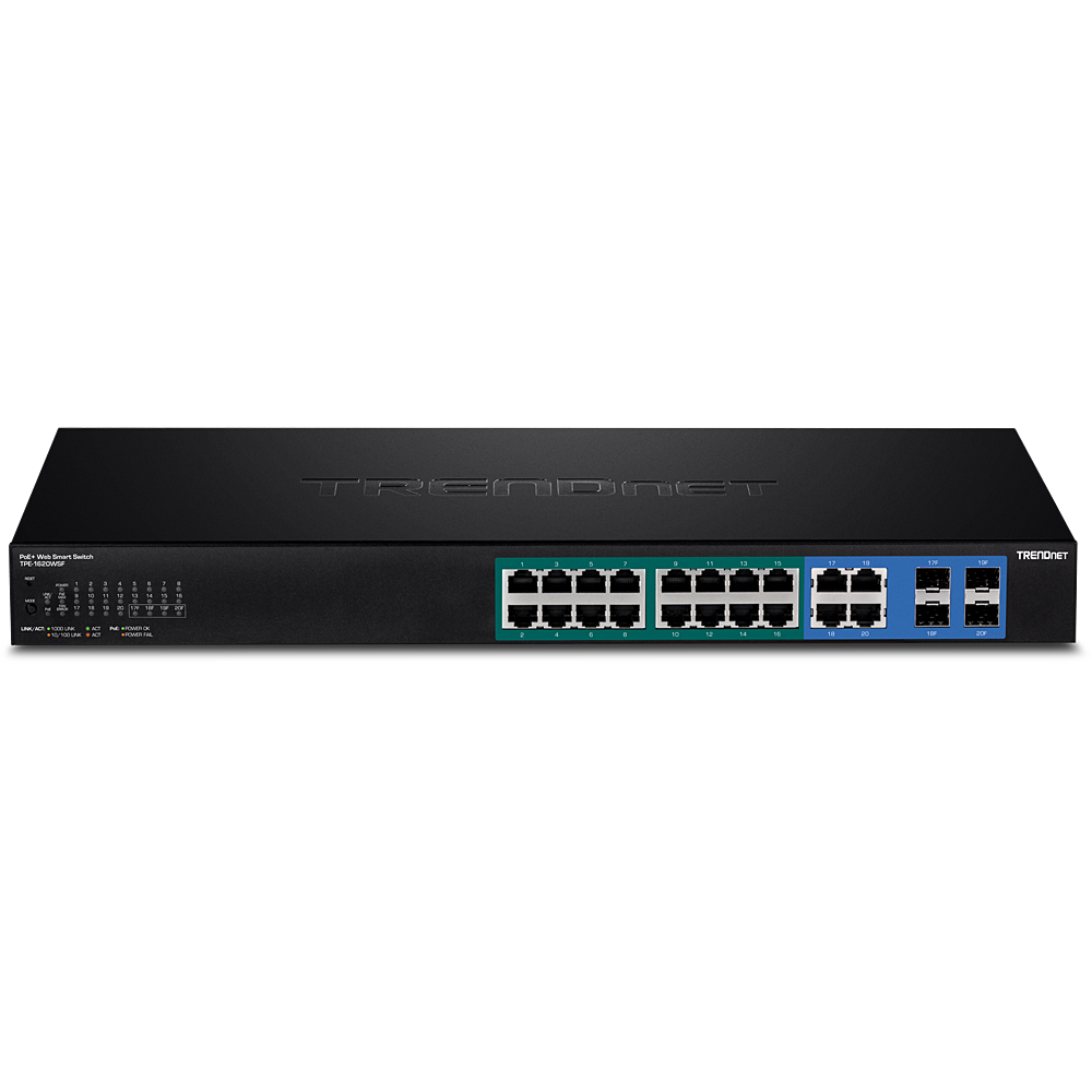 20-port Gigabit Web Smart POE+ w/ 2 SFP