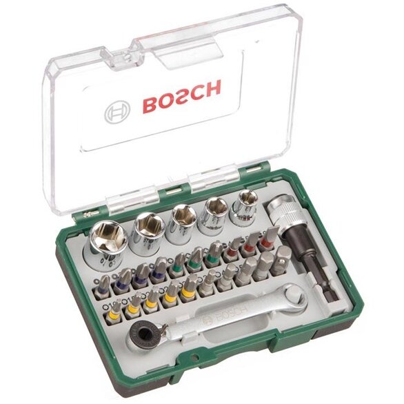 2607017160 - Set capete de insurubare si chei tubulare, -, 27 bucati, prelungitor insurubare inclus, surubelnita cu clichet