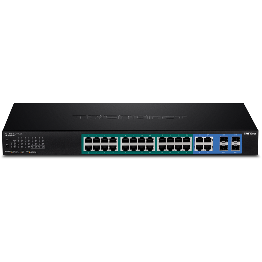 28 Port Gbit Managed PoE+ 370W WebSmart 19