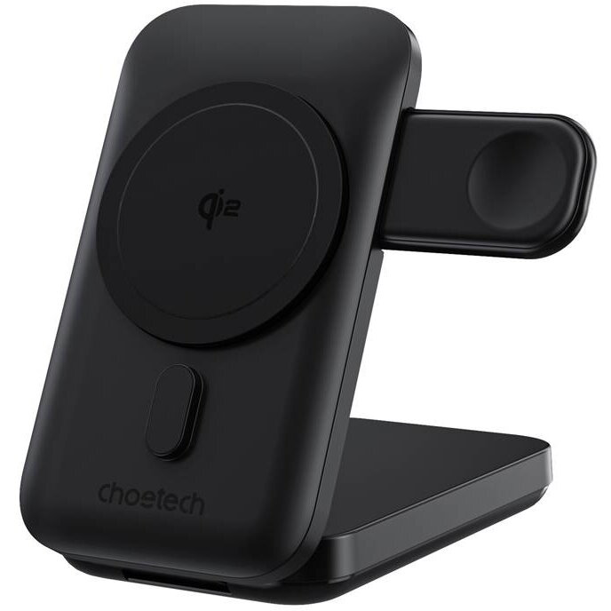 3in1 Mag Charger Holder Choetech B750 10000mAh Qi2 (Black)