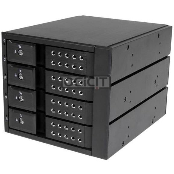 4-Bay Mobile Rack Backplane - Trayless Hot Swap Mobile Rack Backplane for 3.5in SAS II/SATA III - 6 Gbps HDD (HSB4SATSASBA) - storage mobile rack