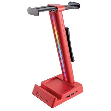 Accesoriu gaming Stand casti Vinson N2 Dual Balance, RGB LED, USB, Red