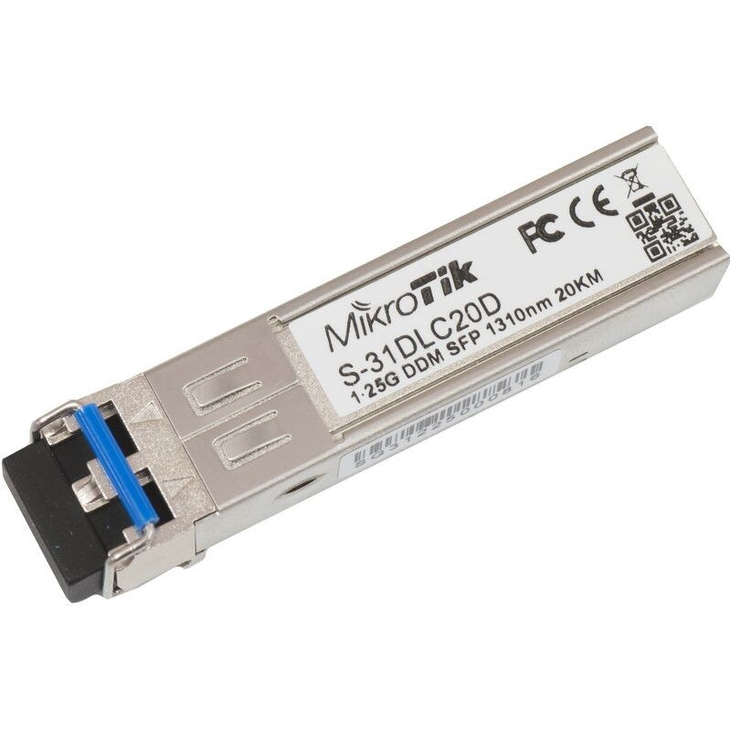 Accesoriu Retea 1.25G SFP transceiver, S-31DLC20D; with a 1310nm Dual LC connector, for up to 20 kilometer Single Mode fiber connections, with DDM