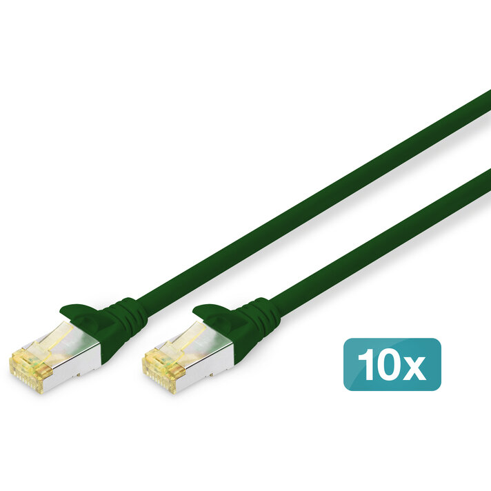 Accesoriu Retea CAT 6 S-FTP patch cable Cu LSZH AWG 27/7 length 3 m 10 buc Verde