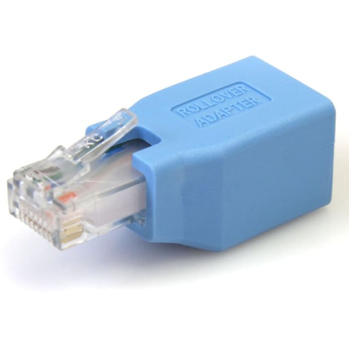 Accesoriu Retea Cisco Console Rollover Adapter for RJ45 Ethernet Cable - Network adapter cable - RJ-45 (M) to RJ-45 (F) - blue - ROLLOVER - network adapter cable - blue