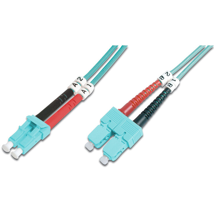Accesoriu Retea DIGITUS LWL patchcable LC/SC 50/125 3m multimode duplex halogenfree cu protocoll OM3