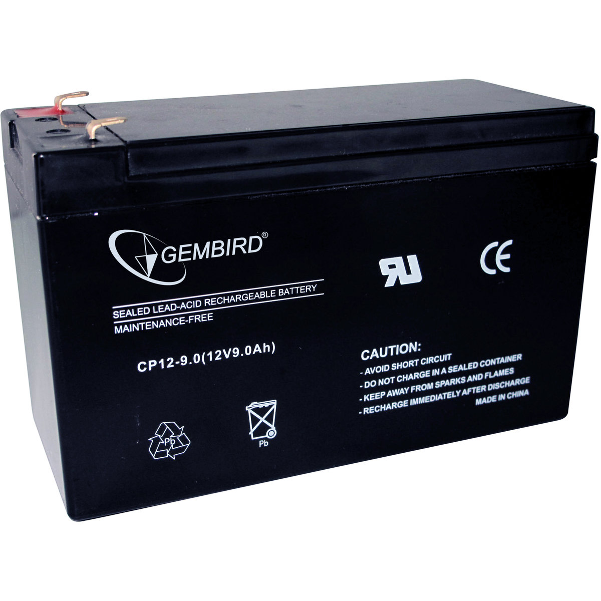 Acumulator UPS BAT-12V9AH 12V / 9Ah Terminal F2(T2) Negru