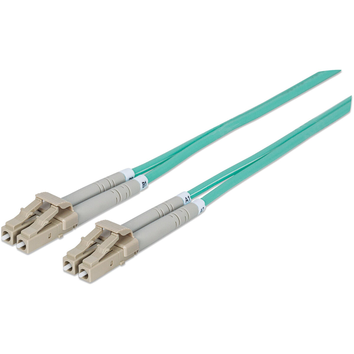Accesoriu Retea Fiber Optic Patch Cable, OM3, LC/LC, 2m, Aqua, Duplex, Multimode, 50/125 µm, LSZH, Fibre, Lifetime Warranty, Polybag