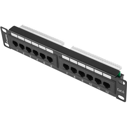 Patch Panel 10 inch 12 porturi Black