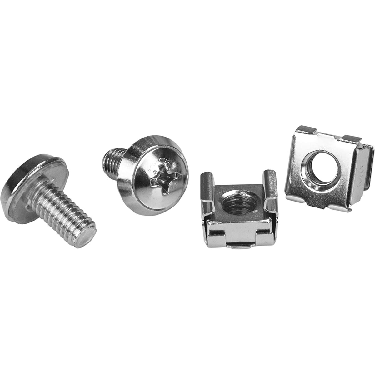 Accesoriu Retea M6 Cage Nuts and Screws - 50 Pack - 12mm Rack Screws and Cage Nuts - Black (CABSCREWM6B)
