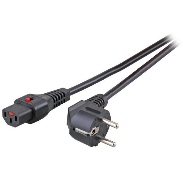 Accesoriu Retea NetzCablu Schutzk. 90°-C13 180°,IEC Lock,sw,3.0m,3x1,00