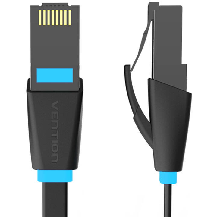 Accesoriu Retea Płaski kabel sieciowy UTP CAT6 Vention IBJBX RJ45 Ethernet 1000Mbps 50m czarny