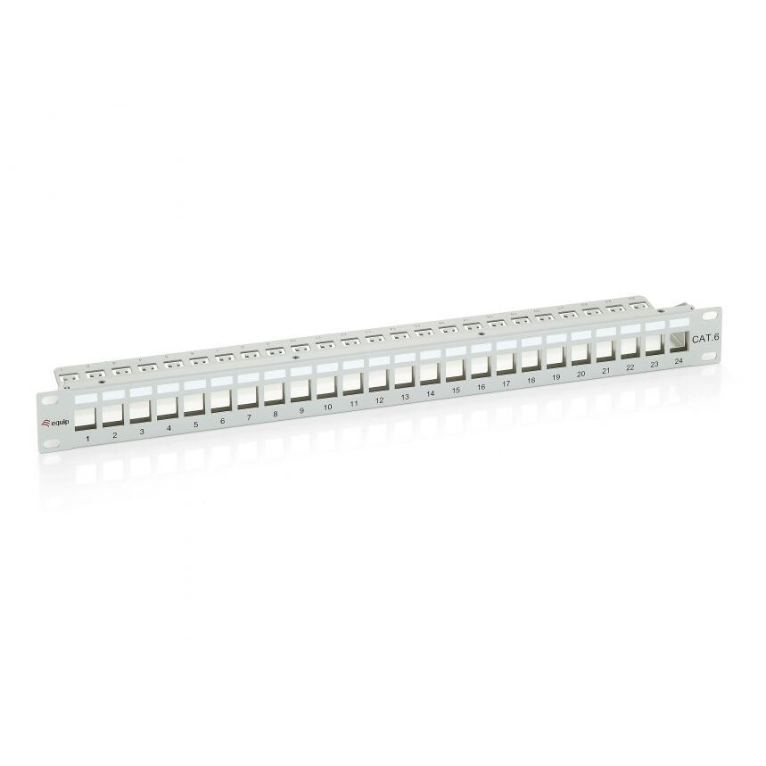 Accesoriu Retea Patch panel Digitus 24P modular 1U grey, DN-91410