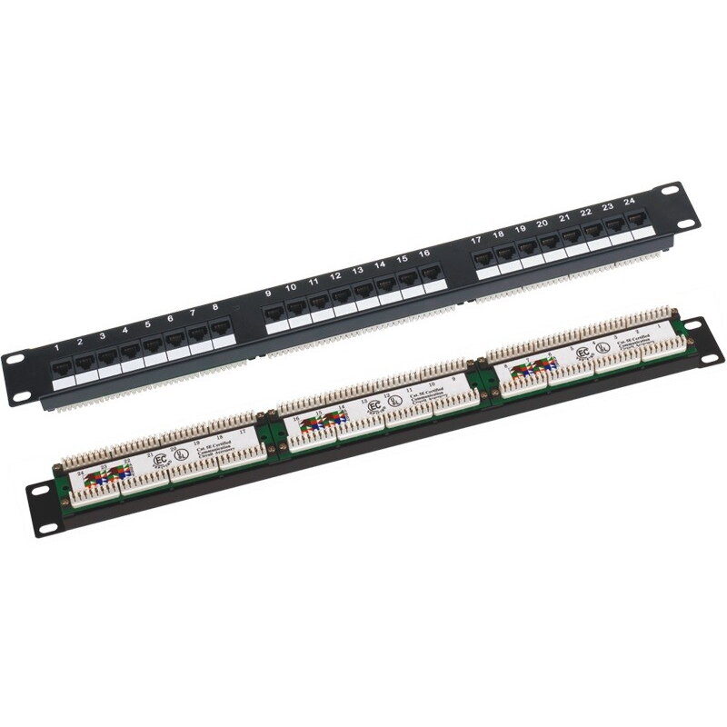 Accesoriu Retea Patch Panel UTP cat.6 19-inch 1U 24xRJ45 LSA