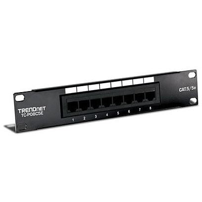 Accesoriu Retea Patchpanel 8-Port Cat. 5e neprotejat (10 wide)