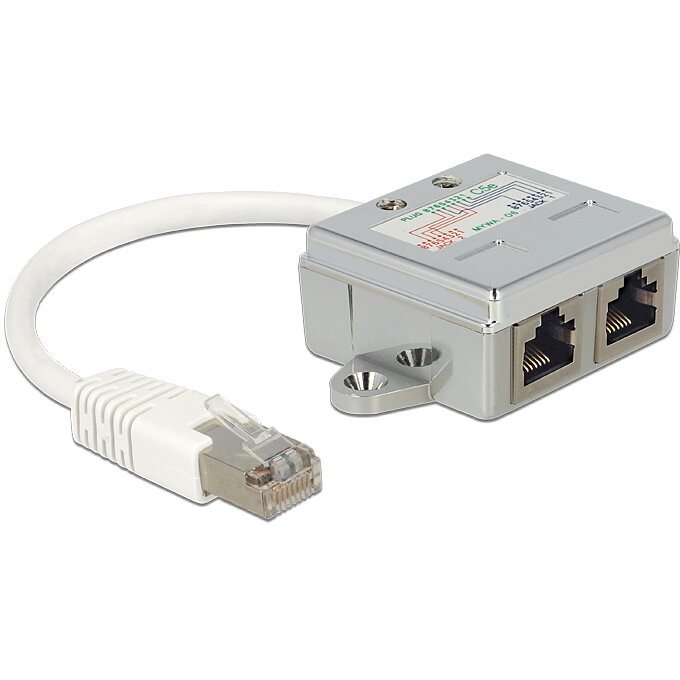 Accesoriu Retea RJ45 Port Doubler 1 RJ45 plug > 2 RJ45 jack (1x Ethernet, 1x ISDN)
