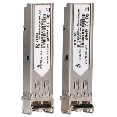 Accesoriu Retea Transceiver SFP 1.25GB EX.31153, 850 nm, Multi-Mode, DOM, 550 m, Duplex LC/UPC, 2 bucati