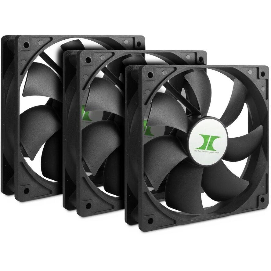 Accesoriu server Ventilator 120*120*25 IPC Fan Set 3xVentilator 120mm Negru
