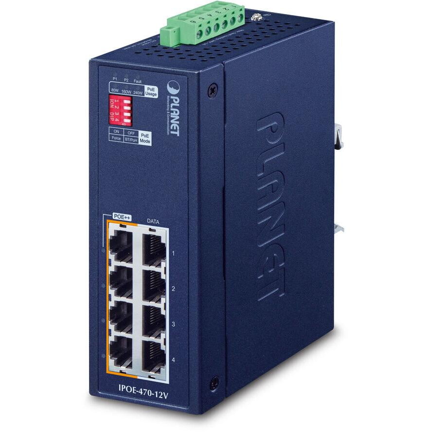 Accesoriu Switch Industrial 4-Port GE 802.3bt PoE++ Injector Hub