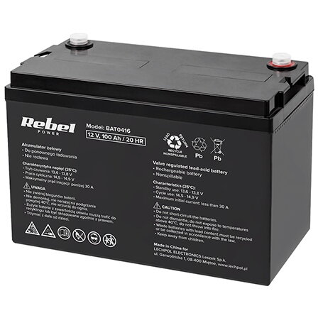 Acumulator Gel ACUMULATOR GEL 12V 100AH Negru