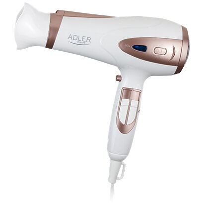 Adler AD 2248 Hair Dryer, 2400 W, 2 speed settings, 3 temp settings, White