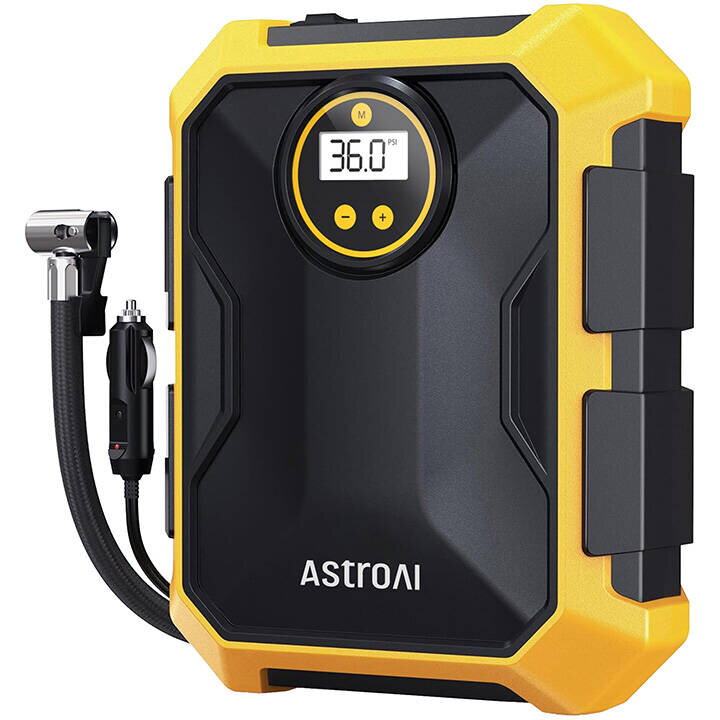 Air Compressor AstroAI 12V DC 100PSI (Yellow)