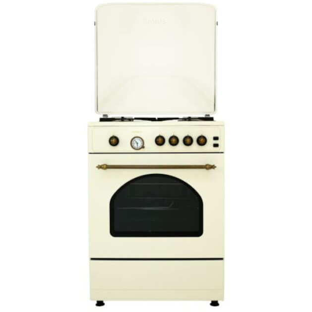 Aragaz SR660G4C1 Rustic 4 Arzatoare Cuptor pe Gaz 55L Vintage Beige