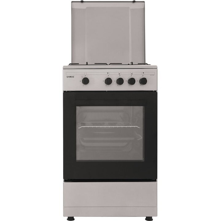 Aragaz SM 450 BSS, 4 arzatoare, Argintiu