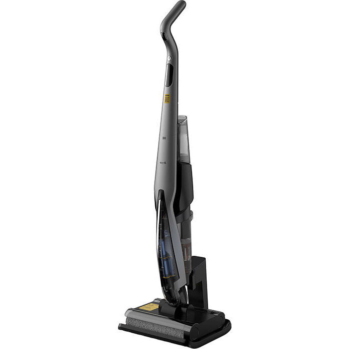 Aspirator vertical fara fir DEM-VX96W, functie mop, 160W, autonomie 30min, Negru