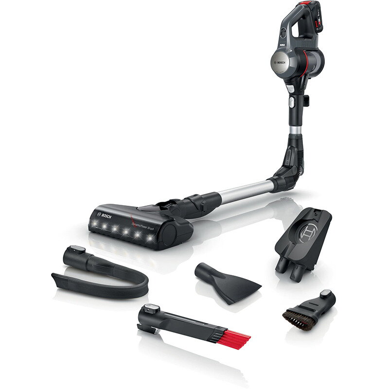 Aspirator vertical Unlimited 7, BCS711A, 3 trepte de putere, 0.3L, Motor TurboSpin, Tija flexibila, Functie Quick Stand, Gri