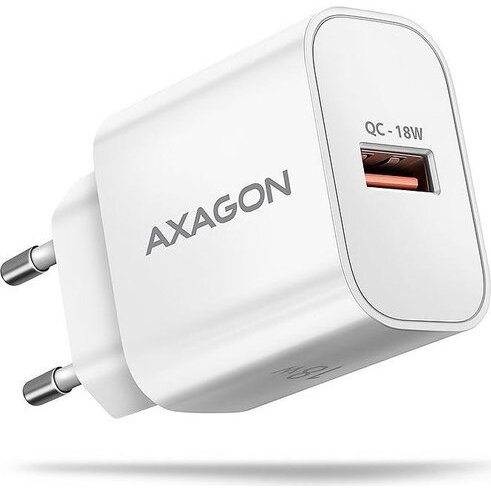 AXAGON ACU-QC18W Wall charger 18W, 1x port USB-A, QC3.0/AFC/Apple, white