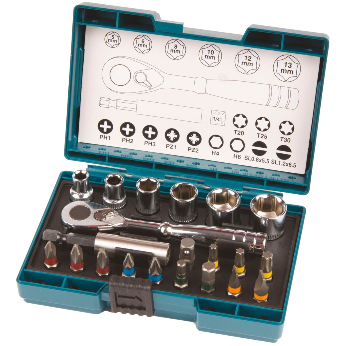 ratchet and bit set, 21 pieces