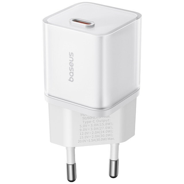 Baseus GAN5S P10162504213-00 Mains Charger 30W White