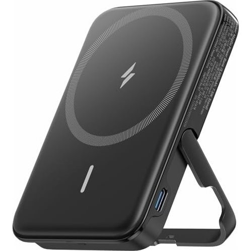 Baterie Externa 321 MagGo 5.000 mAh, 7.5W PD si Power IQ 3.0, 1 x USB-C, suport integrat, 125 g, negru