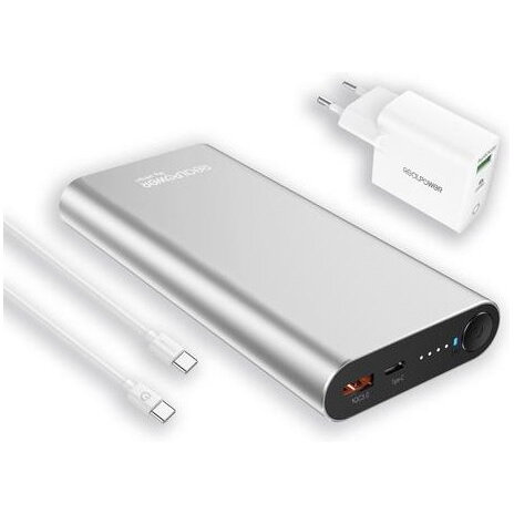 Baterie Externa PB-20000PD Pro Set Argintiu 20.000mAh