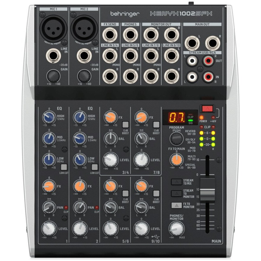 Behringer XENYX 1002SFX - audio mixer