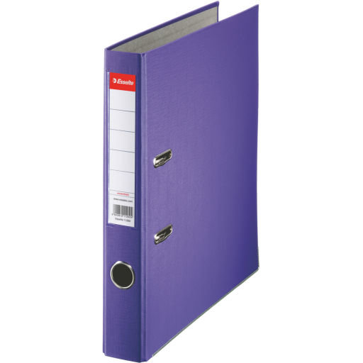 Biblioraft A4, plastifiat PP, margine metalica, 50 mm, ESSELTE Economy - mov