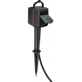 brennenstuhl®Connect WiFi Garden Socket, 2-way, IP44, earth spike, 3m