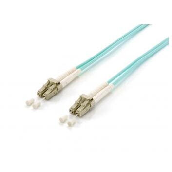 Cablu Fibra Optica LWL Patchcable LC->LC 20.00m Multimode Duplex OM3 turq Polietilena