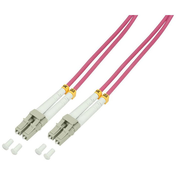 Cablu Fibra Optica Patchcable OM4 50/125Á LC-LC 50m pink