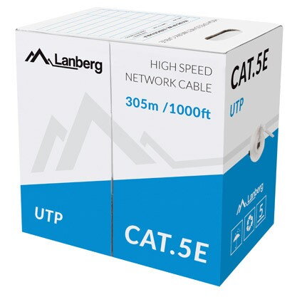Cablu LAN UTP 100Mb/s 305m wire cca black