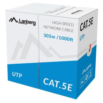 Cablu retea U/UTP Cat 5E 305m Red