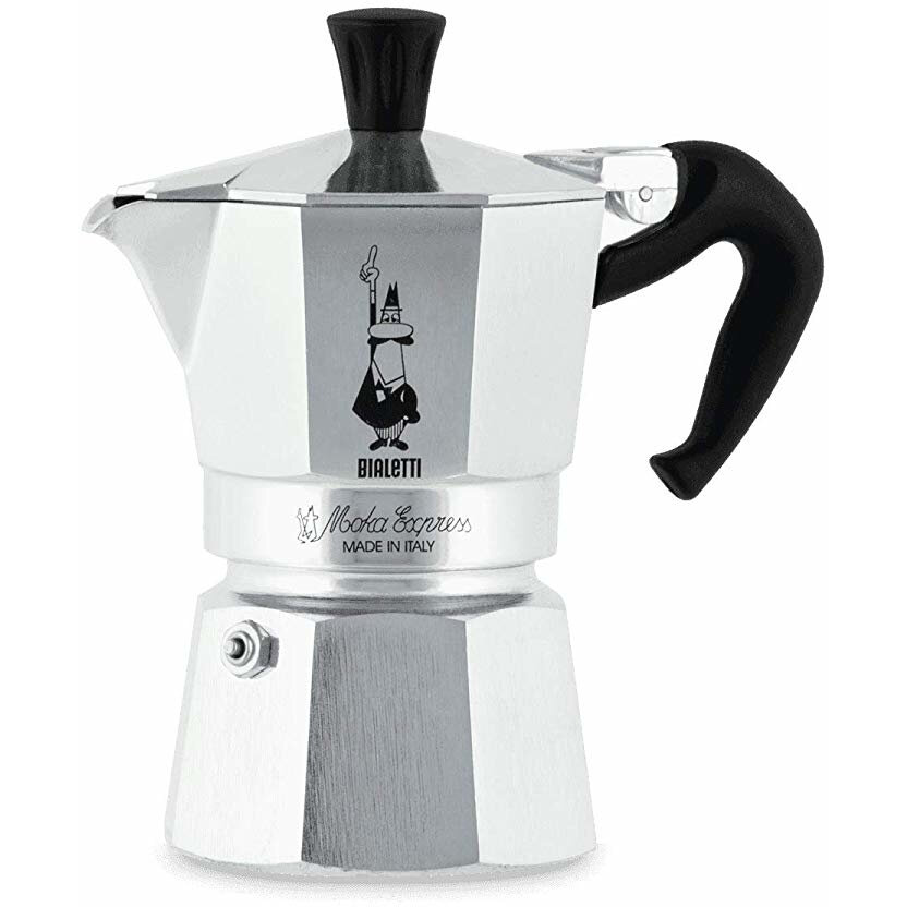 Cafetiera Moka Express Aluminiu, Negru