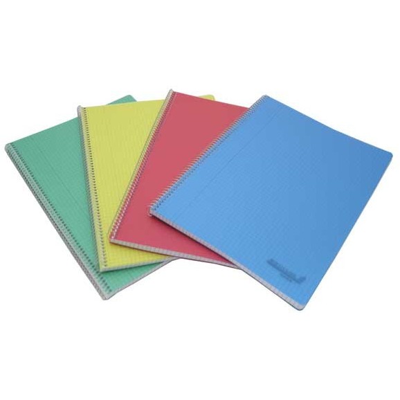 Caiet cu spirala, A4, 60 file - 80g/mp, coperta PP transparent color, Aurora - matematica