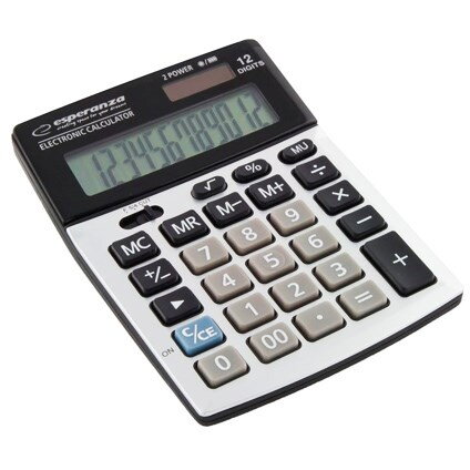 Calculator de Birou Newton ECL102 Alimentare Baterii / Solara Gri/Negru