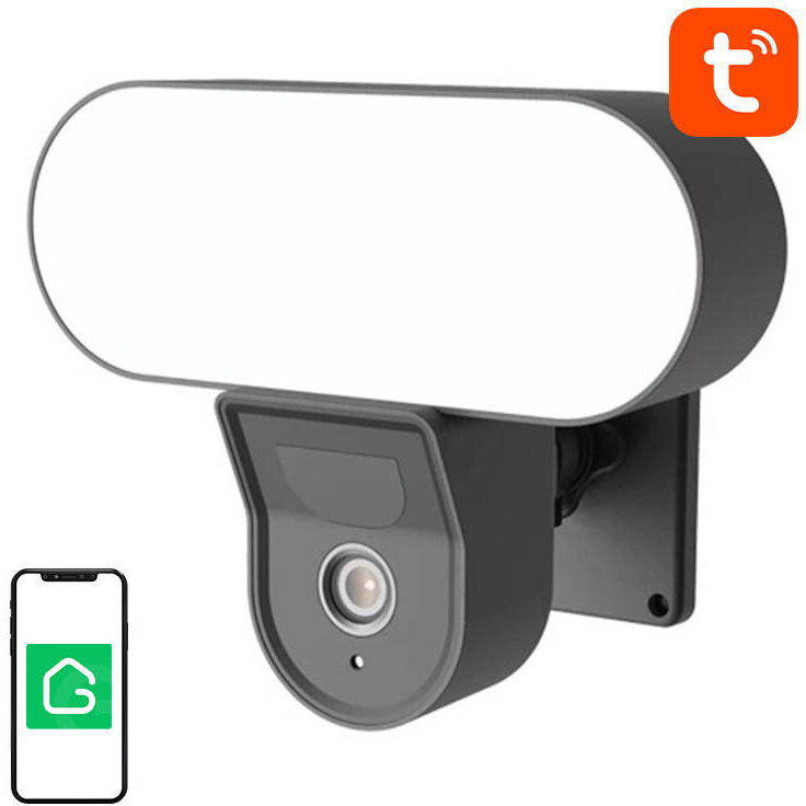 Camera Supraveghere Inteligentna zewnętrzna WiFi z reflektorem Gosund IPC3, IP65 Tuya