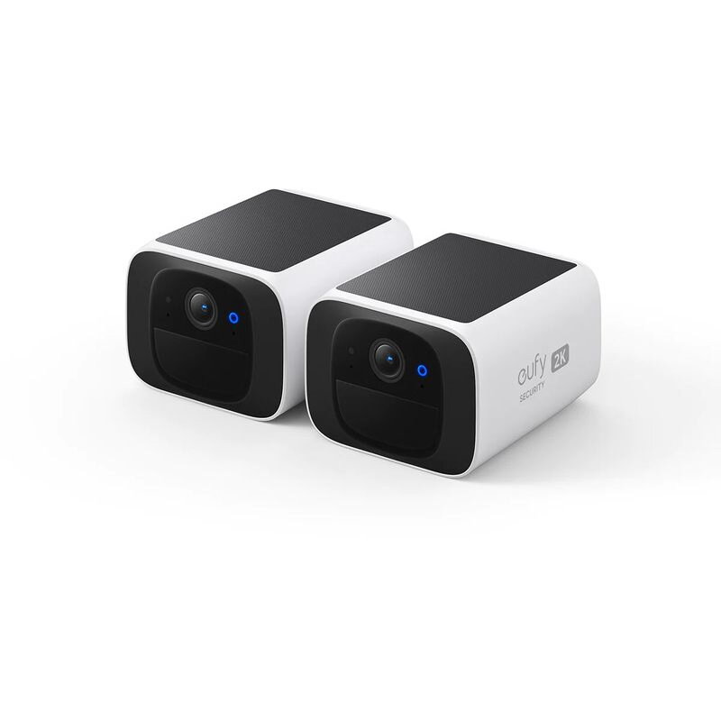 Set 2 Camere Supraveghere SoloCam S220 Wireless Panou Solar Rezolutie 2K 2.4 GHz Wi-Fi IP67 Alb